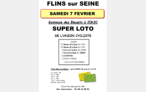 Le 7 Février LOTO de L'Union Cycliste Flinoise